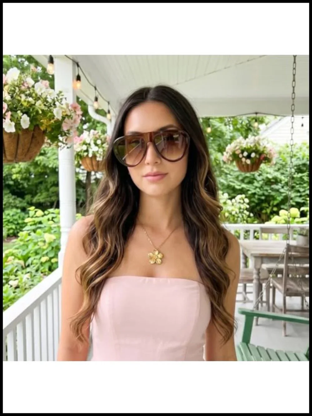Retro Oversized Aviator Sunglasses with UV Protection
